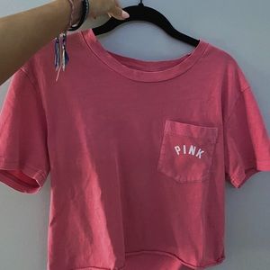 PINK brand new cropped tee